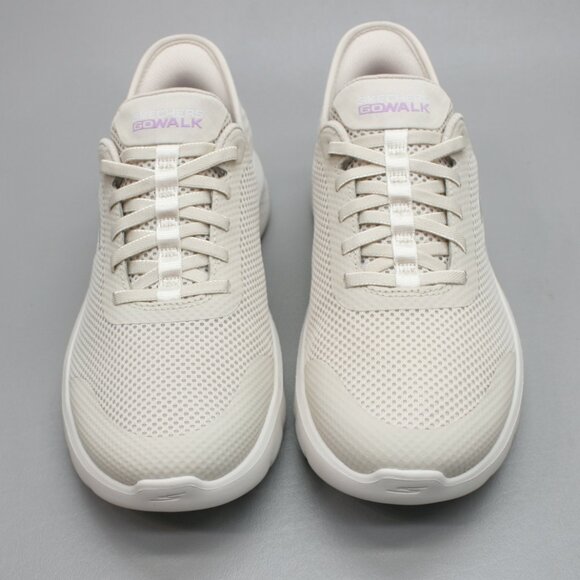 Skechers Ladies 8.5 Go Walk Flex Hands Free Slip-ins Grand Entry Off-white Shoes - Picture 5 of 12